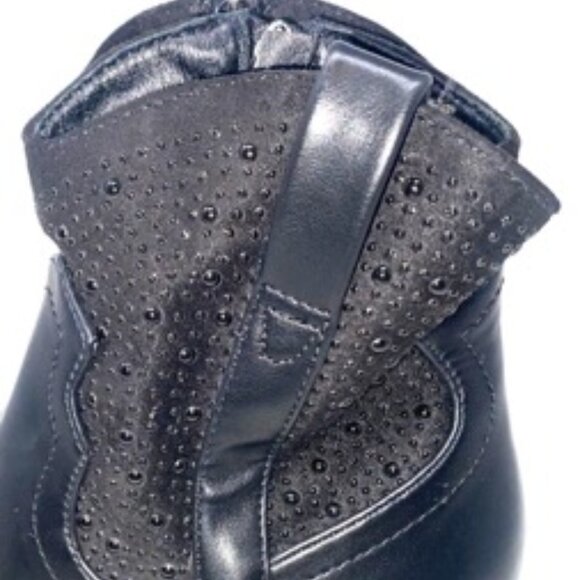 TOP MODA Elk-66 Women's Western Zipper Ankle Heel Bootie Black Size 6 - Picture 7 of 8